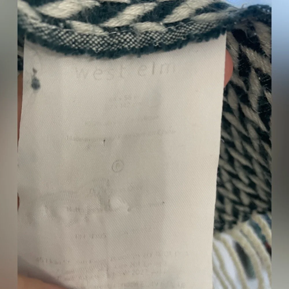 West Elm chevron knit throw blanket